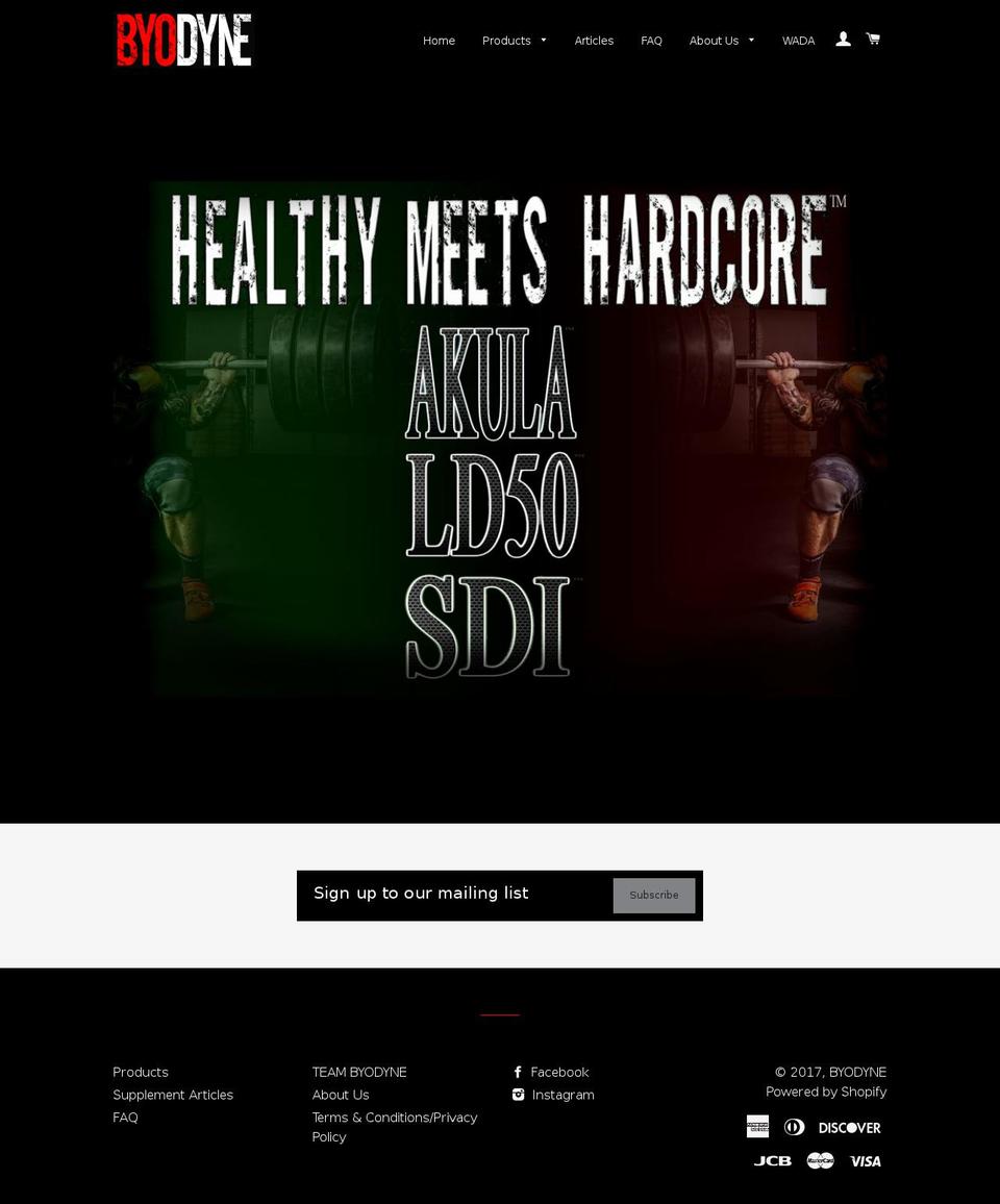 byodyne.com shopify website screenshot