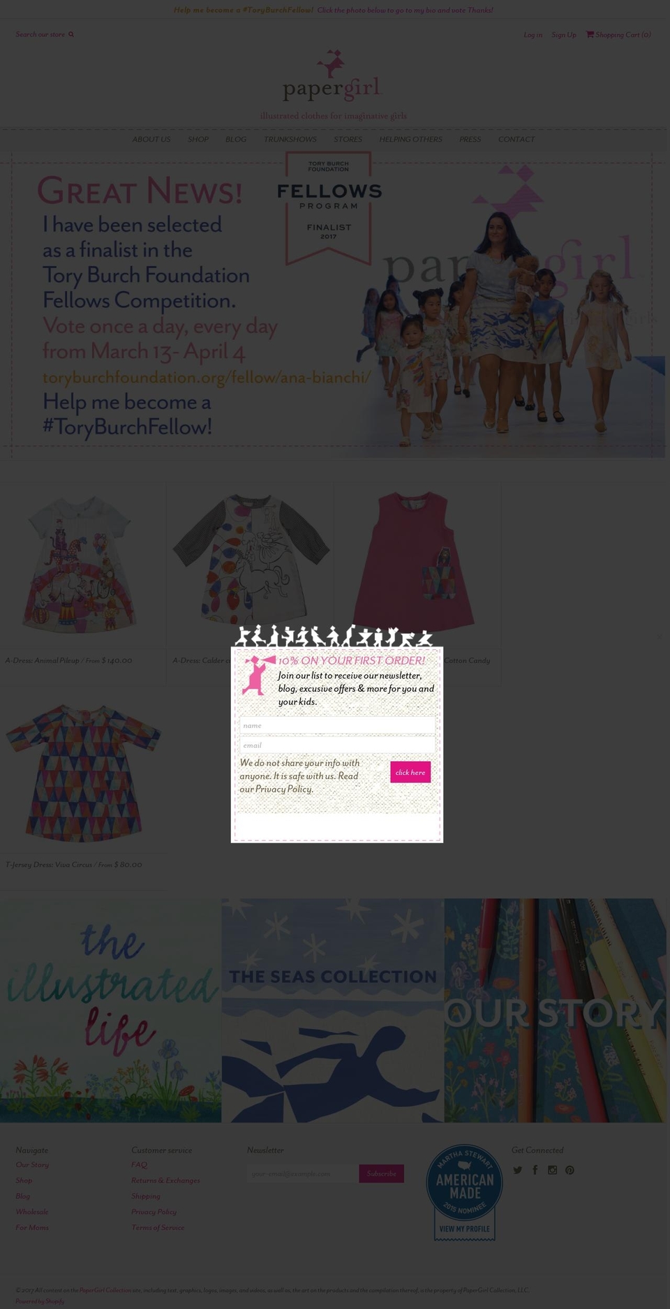 Paper Shopify theme site example bypapergirl.com
