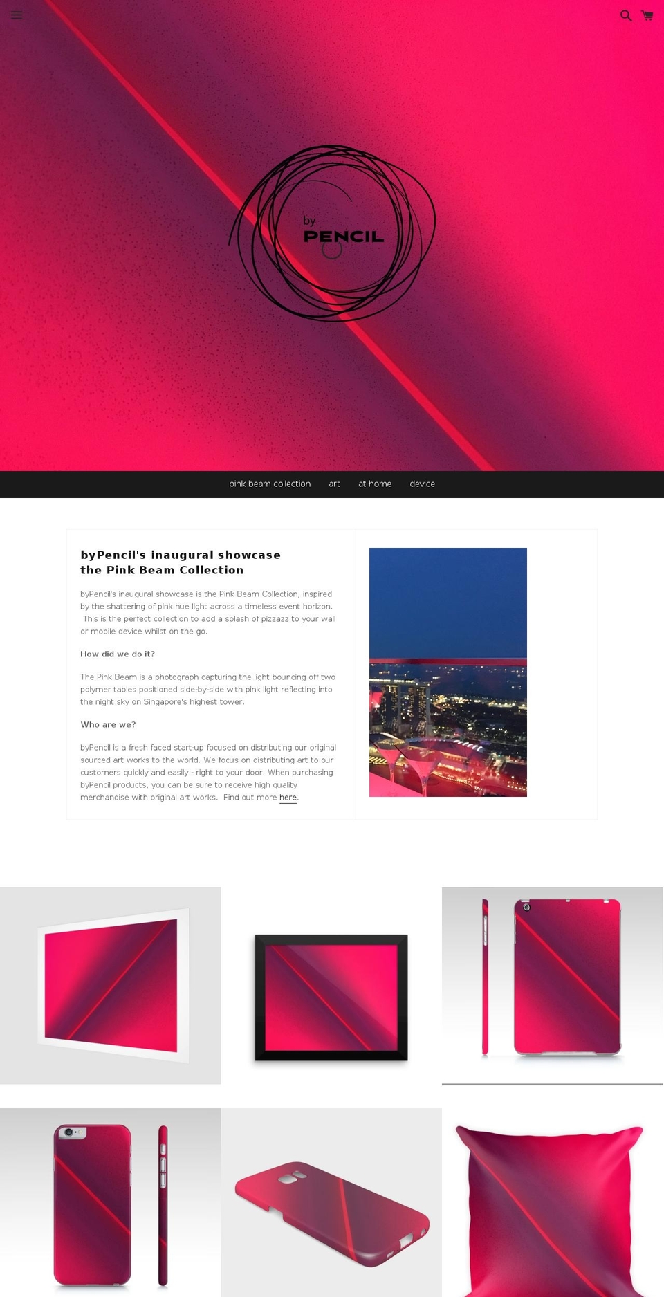 bypencil.com shopify website screenshot