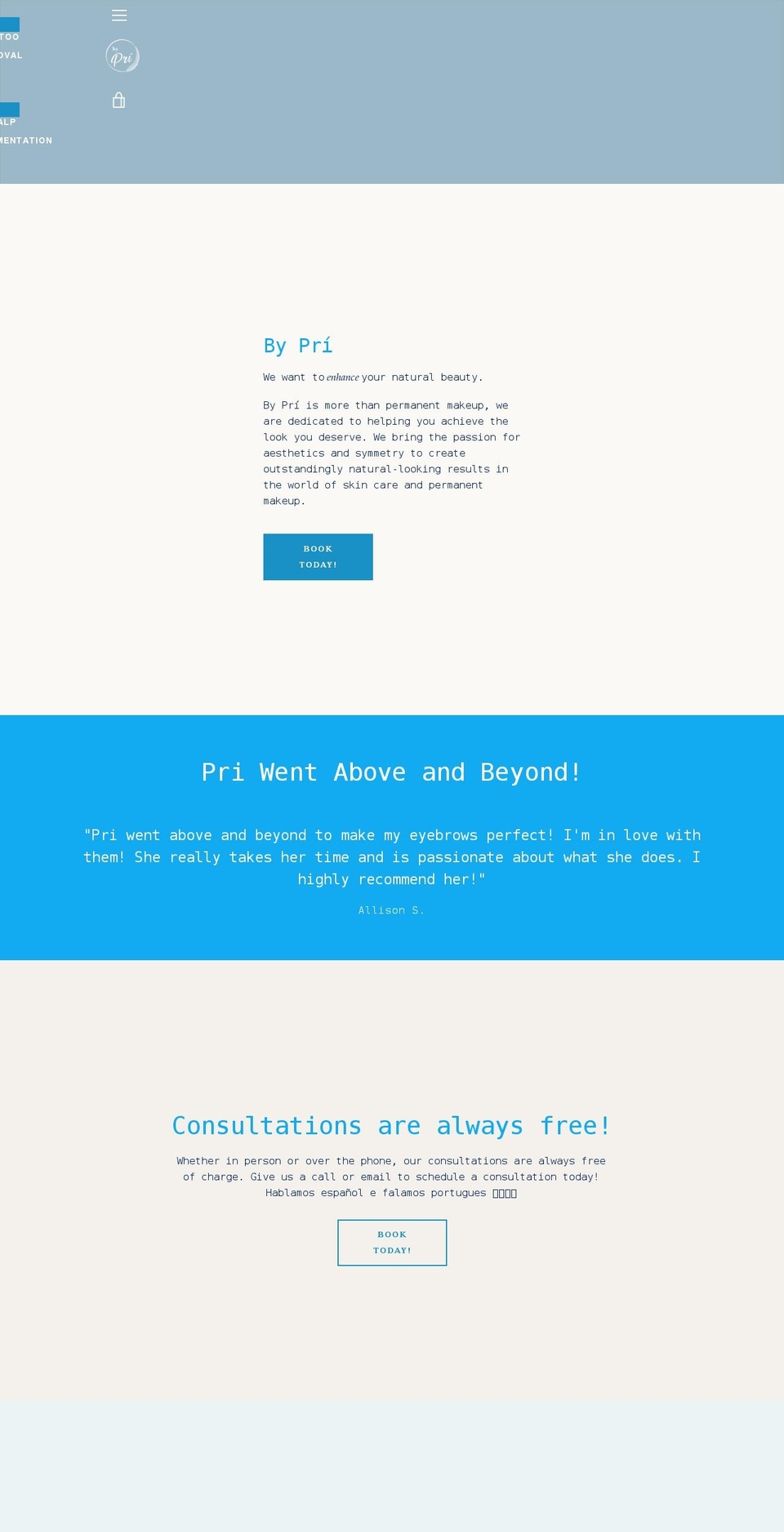 bypri.com shopify website screenshot
