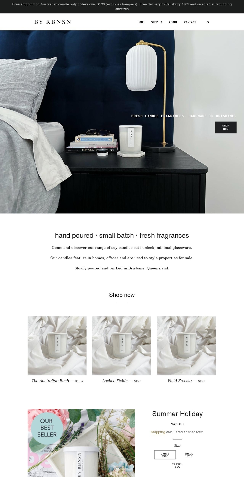 byrbnsn.com.au shopify website screenshot
