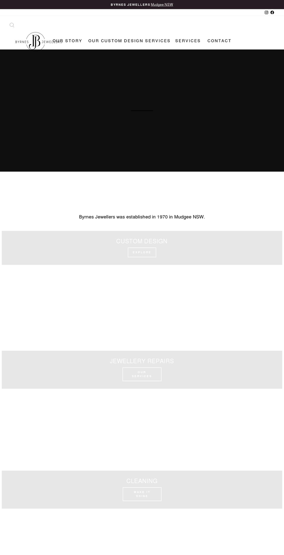 byrnesjewellers.com.au shopify website screenshot