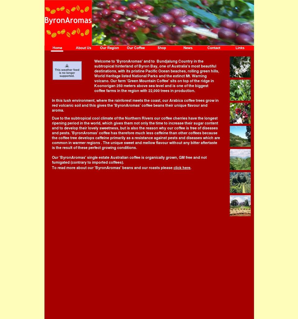 byronaromas.com.au shopify website screenshot