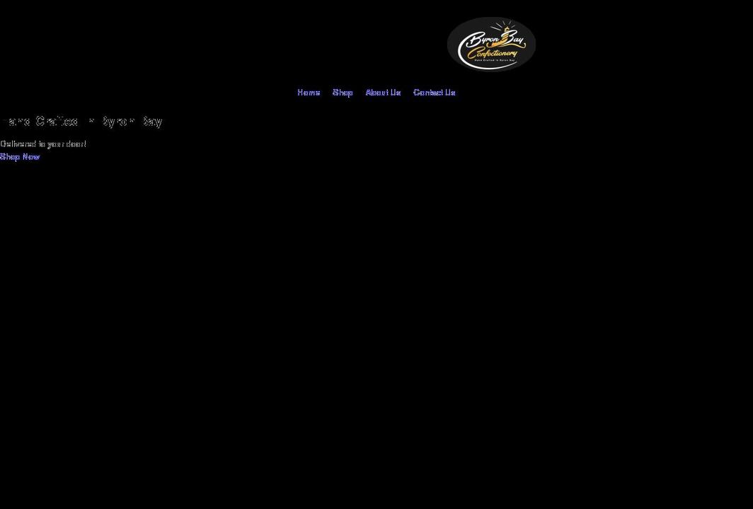 byronbayconfectionery.com shopify website screenshot