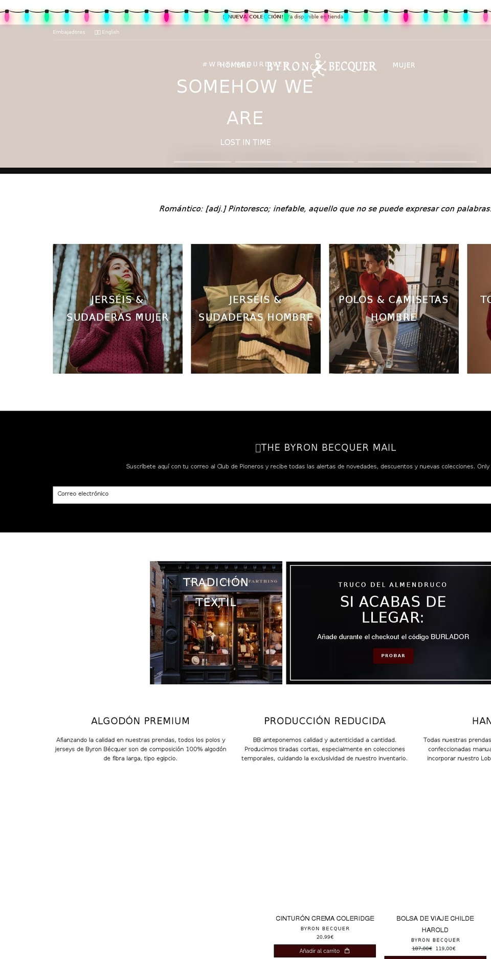 byronbecquer.com shopify website screenshot