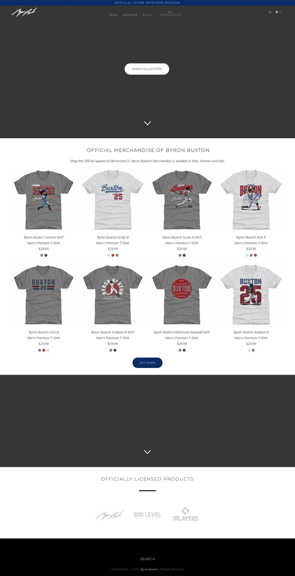 byronbuxton25.com shopify website screenshot