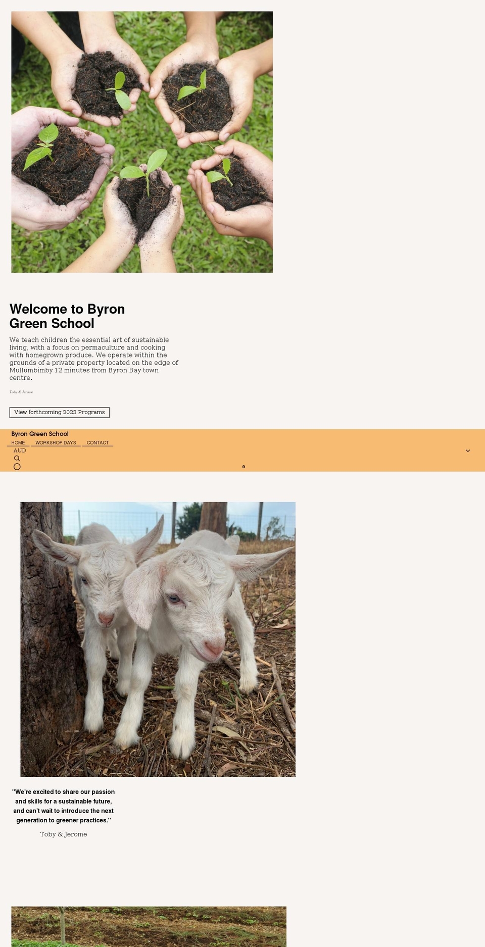 byrongreenschool.com shopify website screenshot