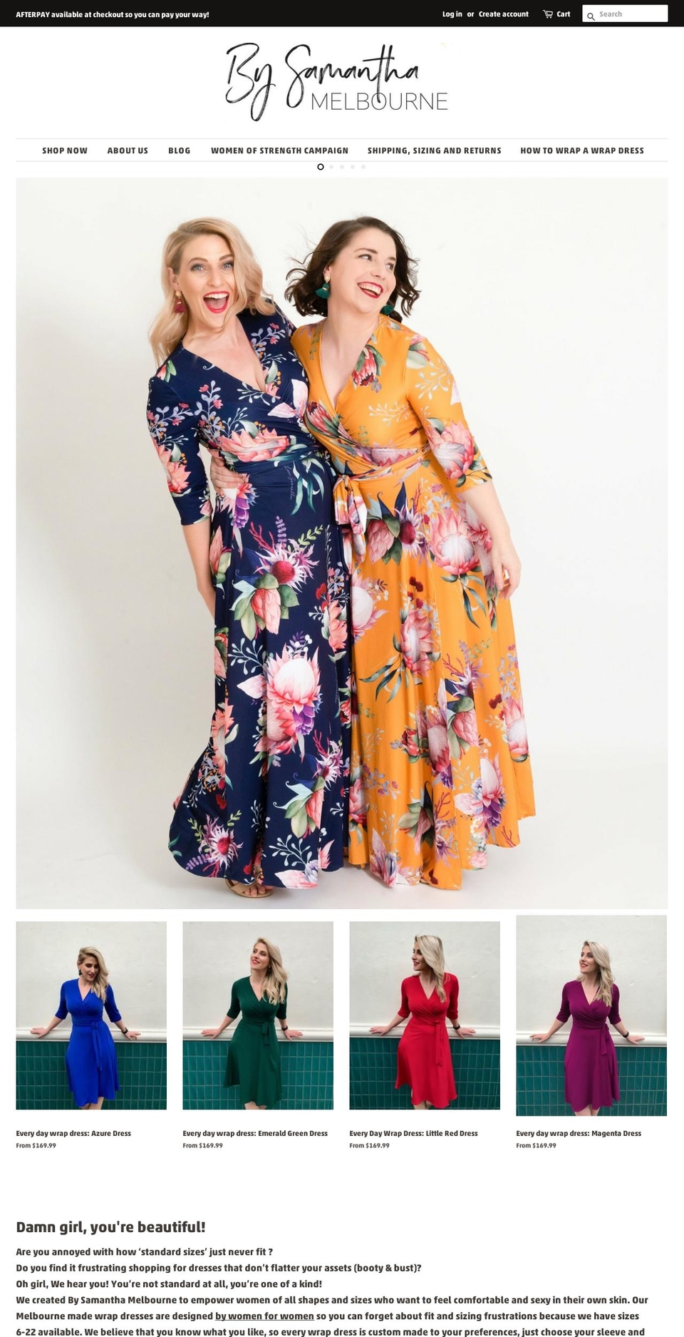 bysamantha.net shopify website screenshot