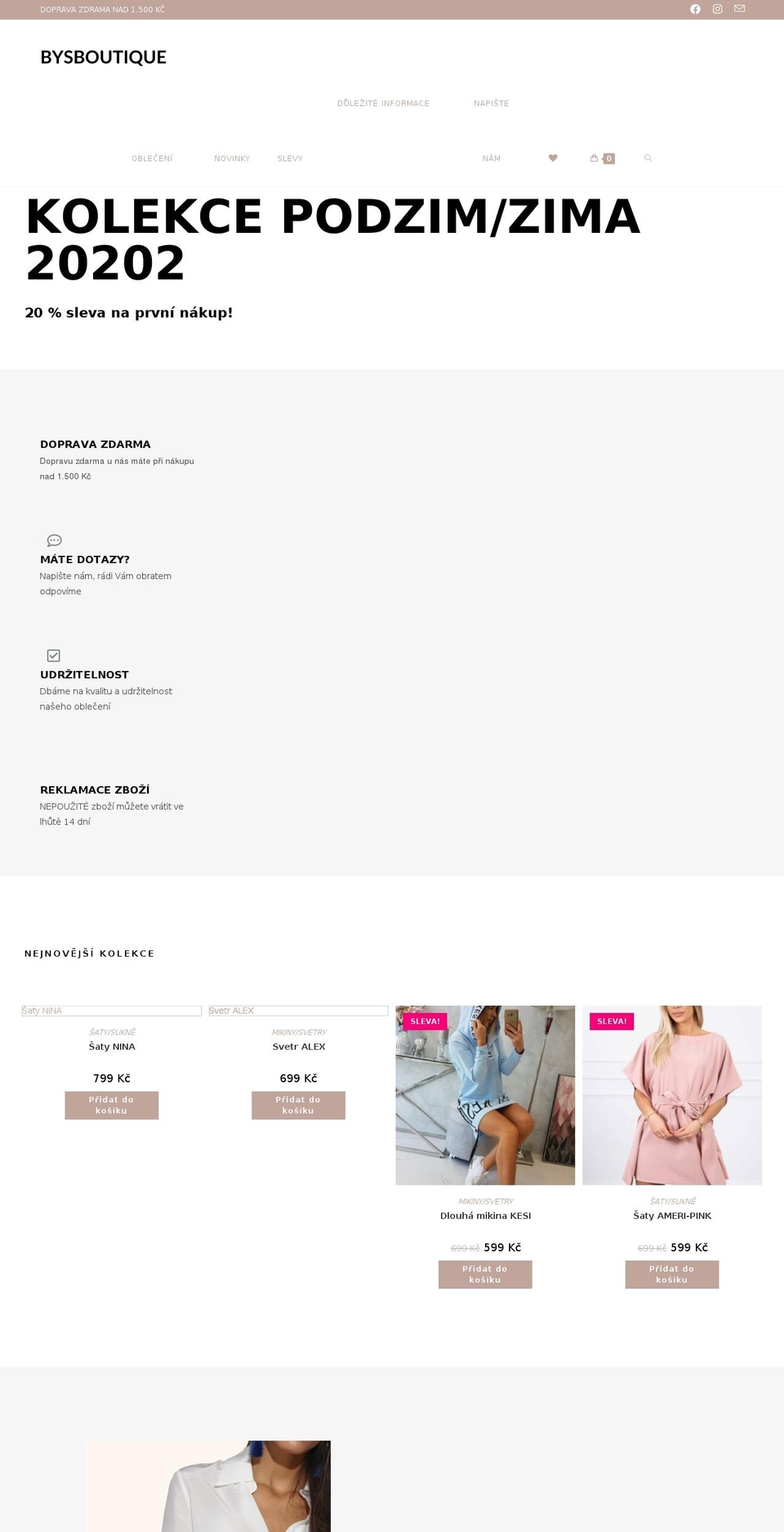 bysboutique.com — Shopify storefront screenshot