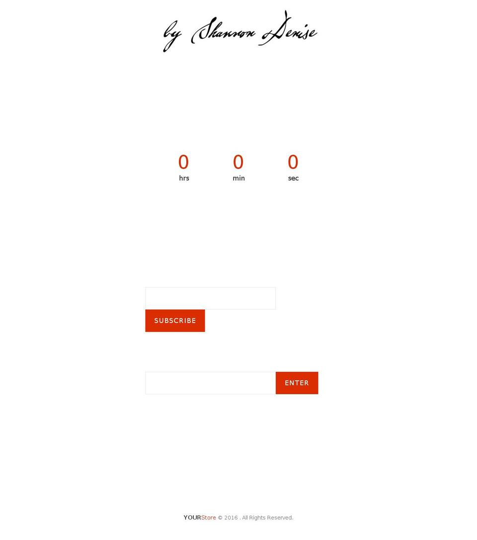 byshannondenise.com — Shopify storefront screenshot