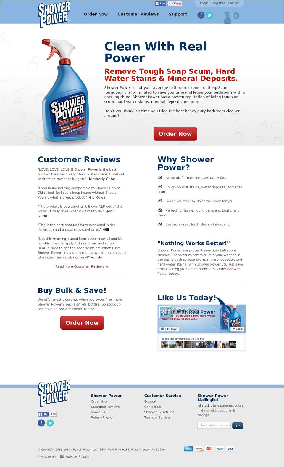 Shower Power Theme Shopify theme site example byshowerpower.com