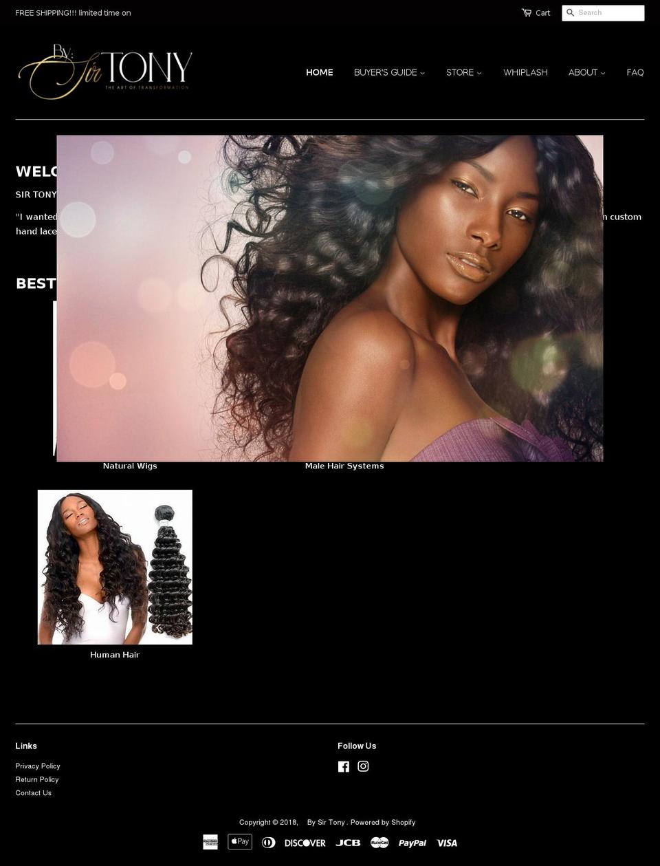 bysirtony.com shopify website screenshot