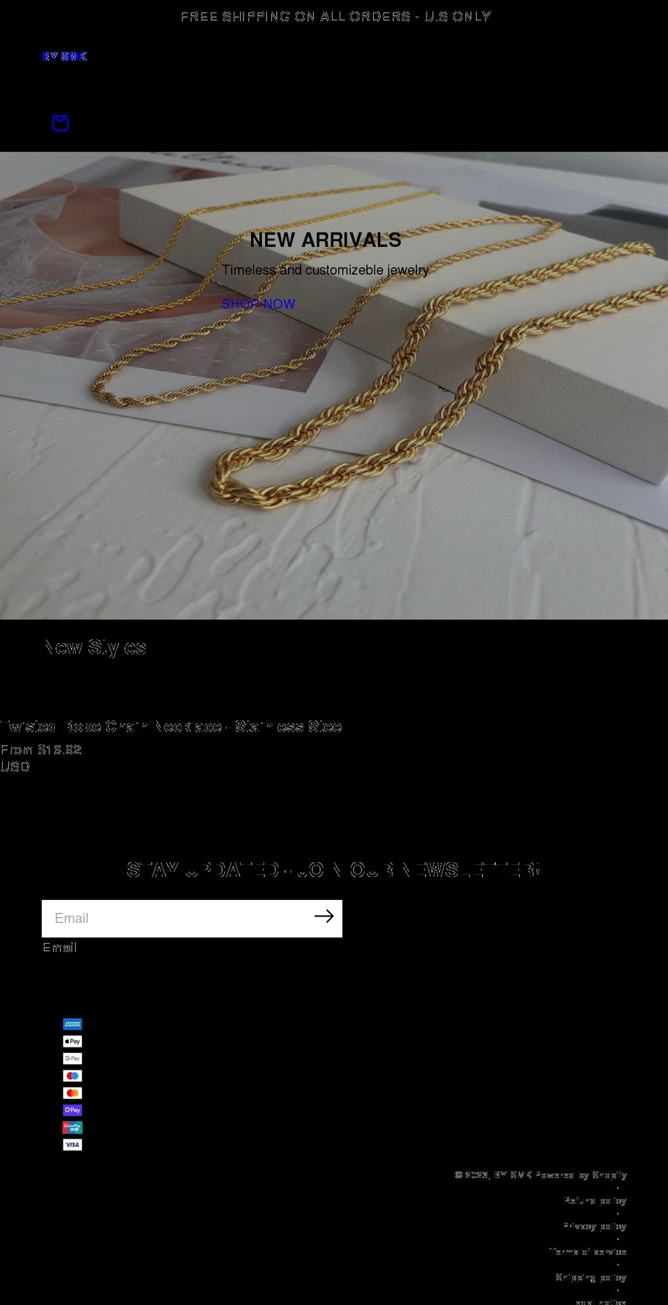 bysmk.com shopify website screenshot