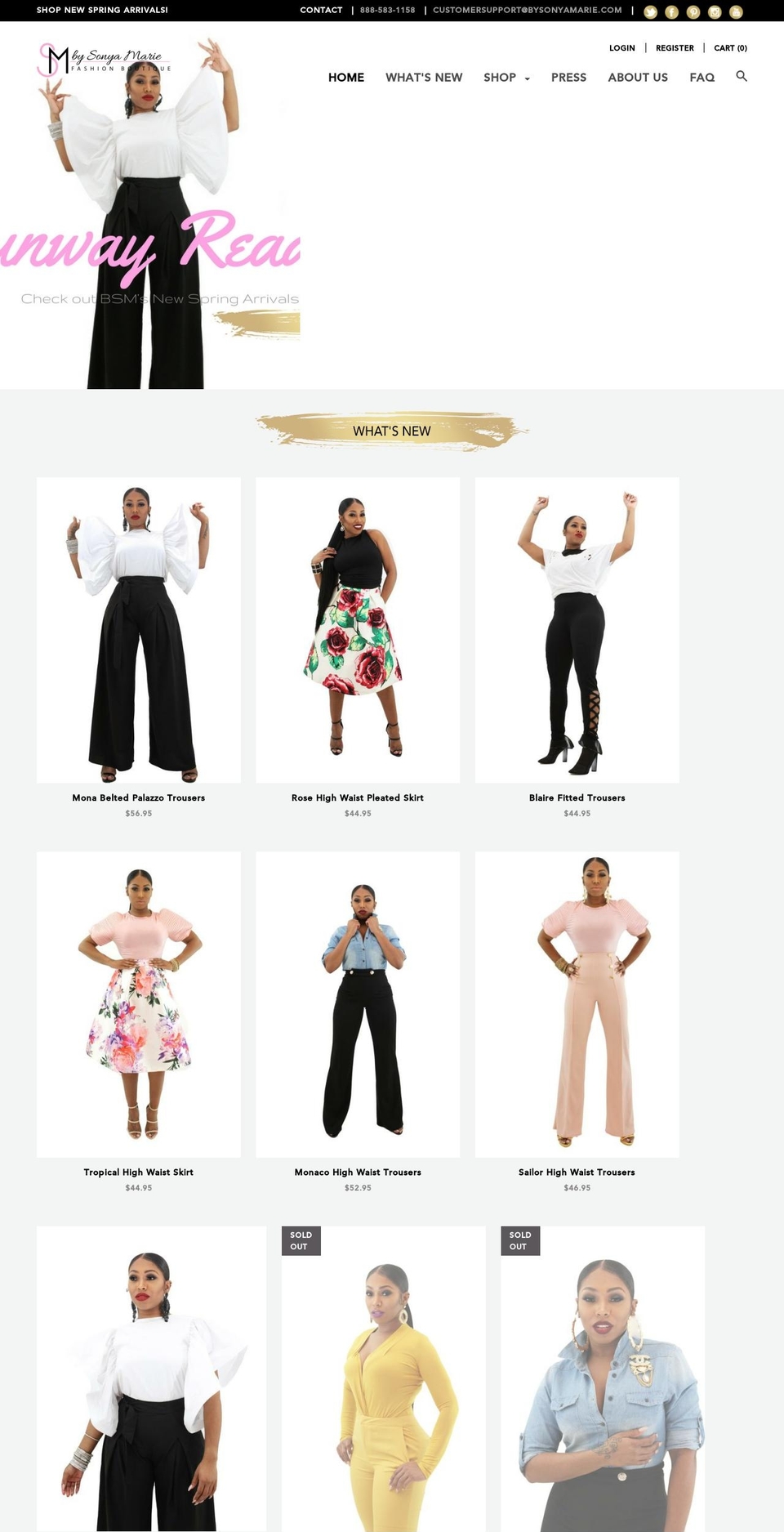 bysonyamarie.com shopify website screenshot