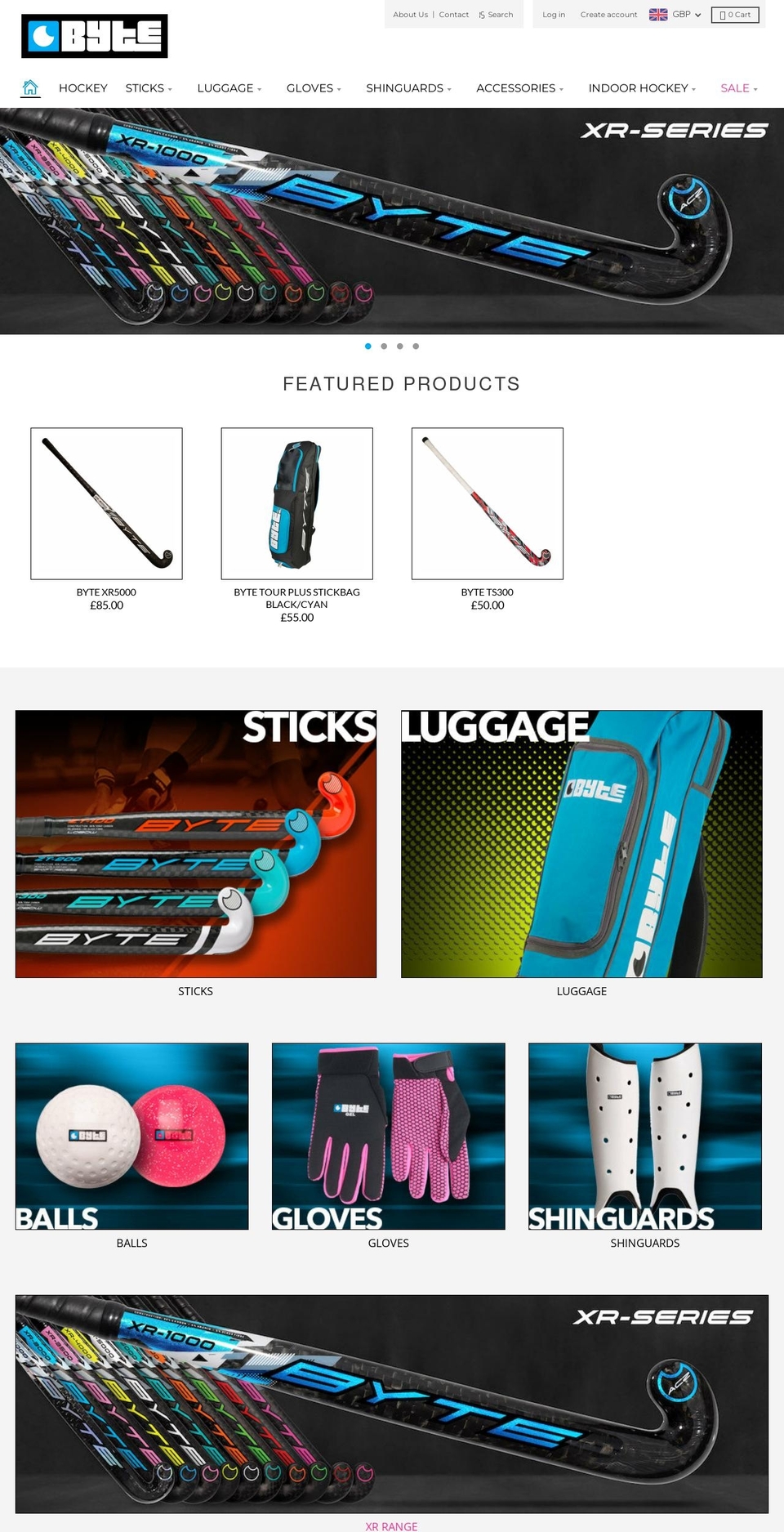 Byte Field Hockey Shopify theme site example bytefieldhockey.com