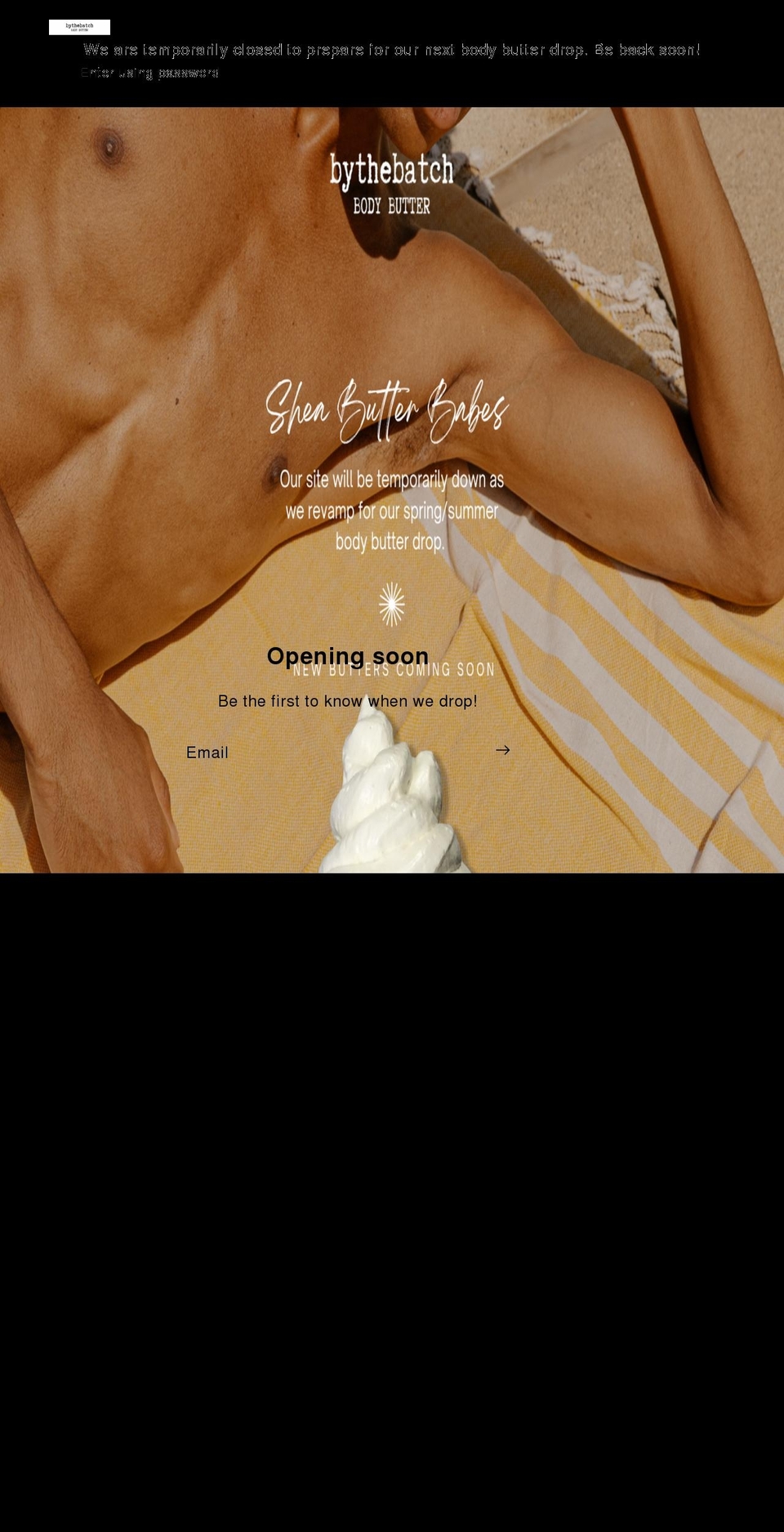 bythebatchbodybutter.com shopify website screenshot
