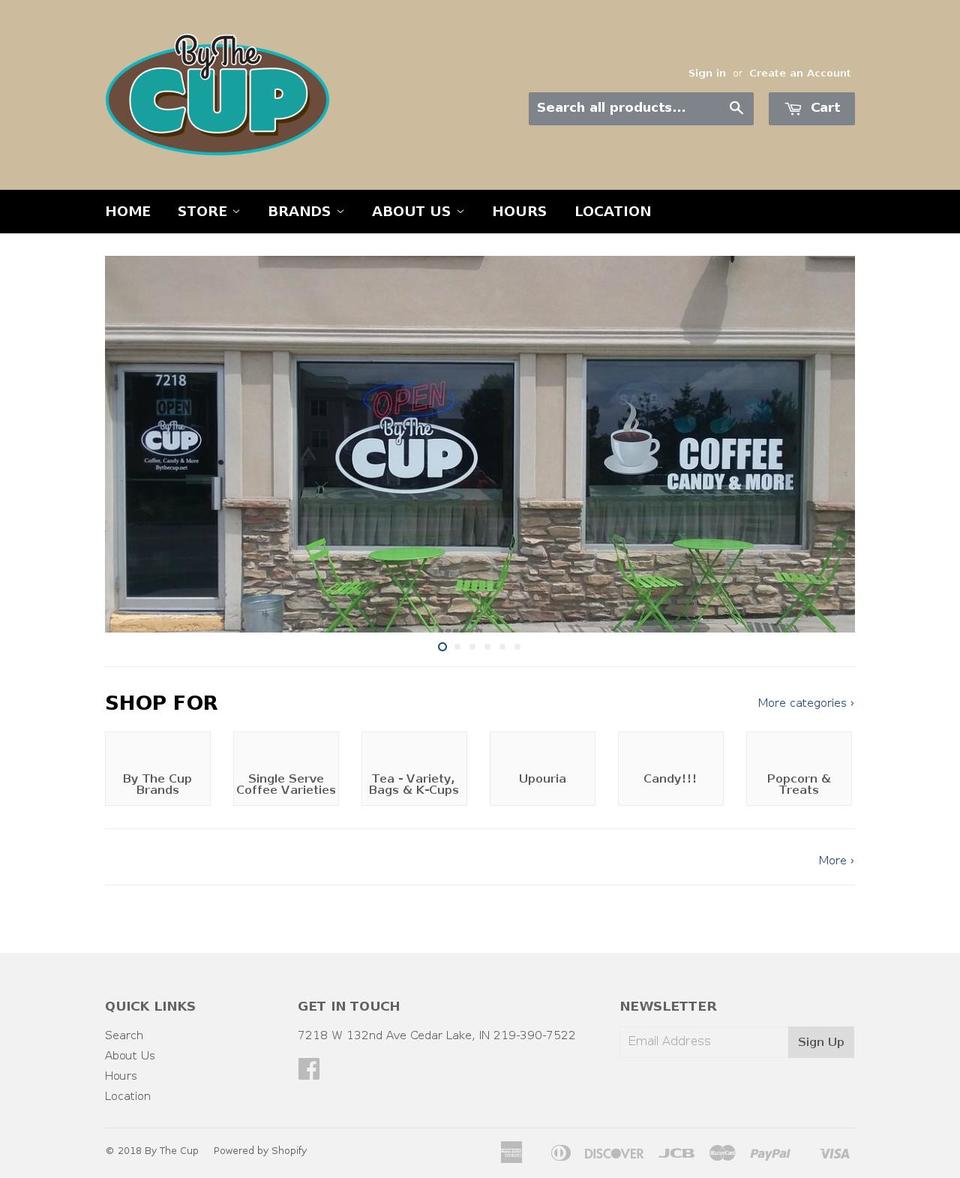 bythecup.com shopify website screenshot
