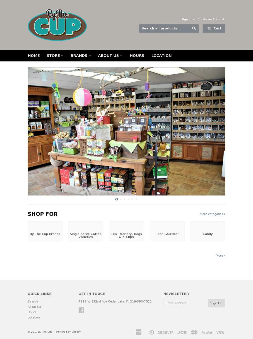 bythecup.net shopify website screenshot