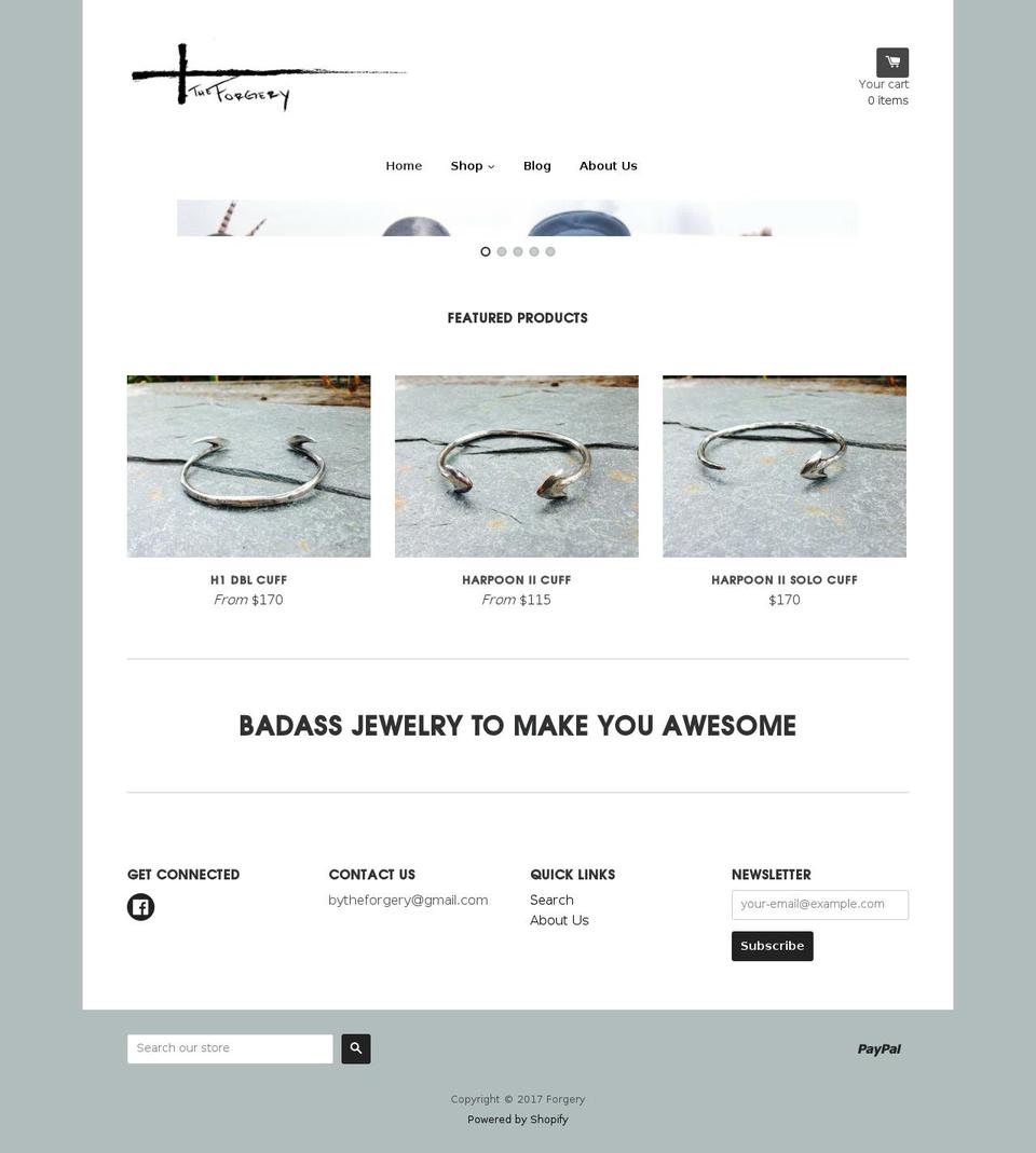 bytheforgery.com shopify website screenshot