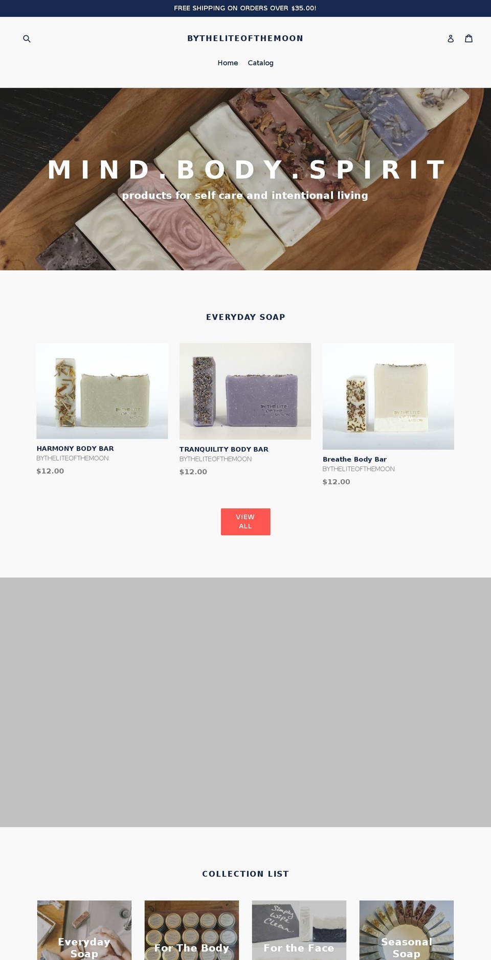 bytheliteofthemoon.com shopify website screenshot