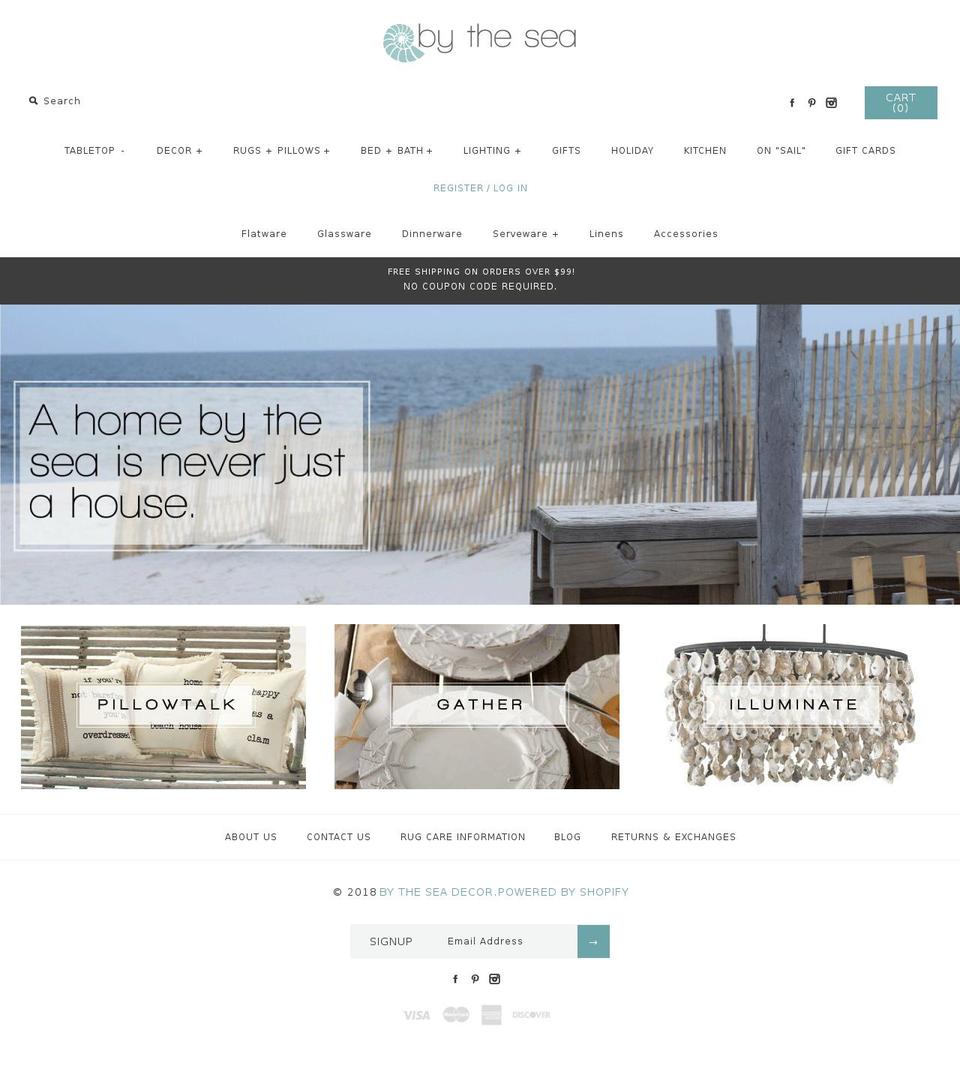 bytheseabeachdecor.com — Shopify storefront screenshot