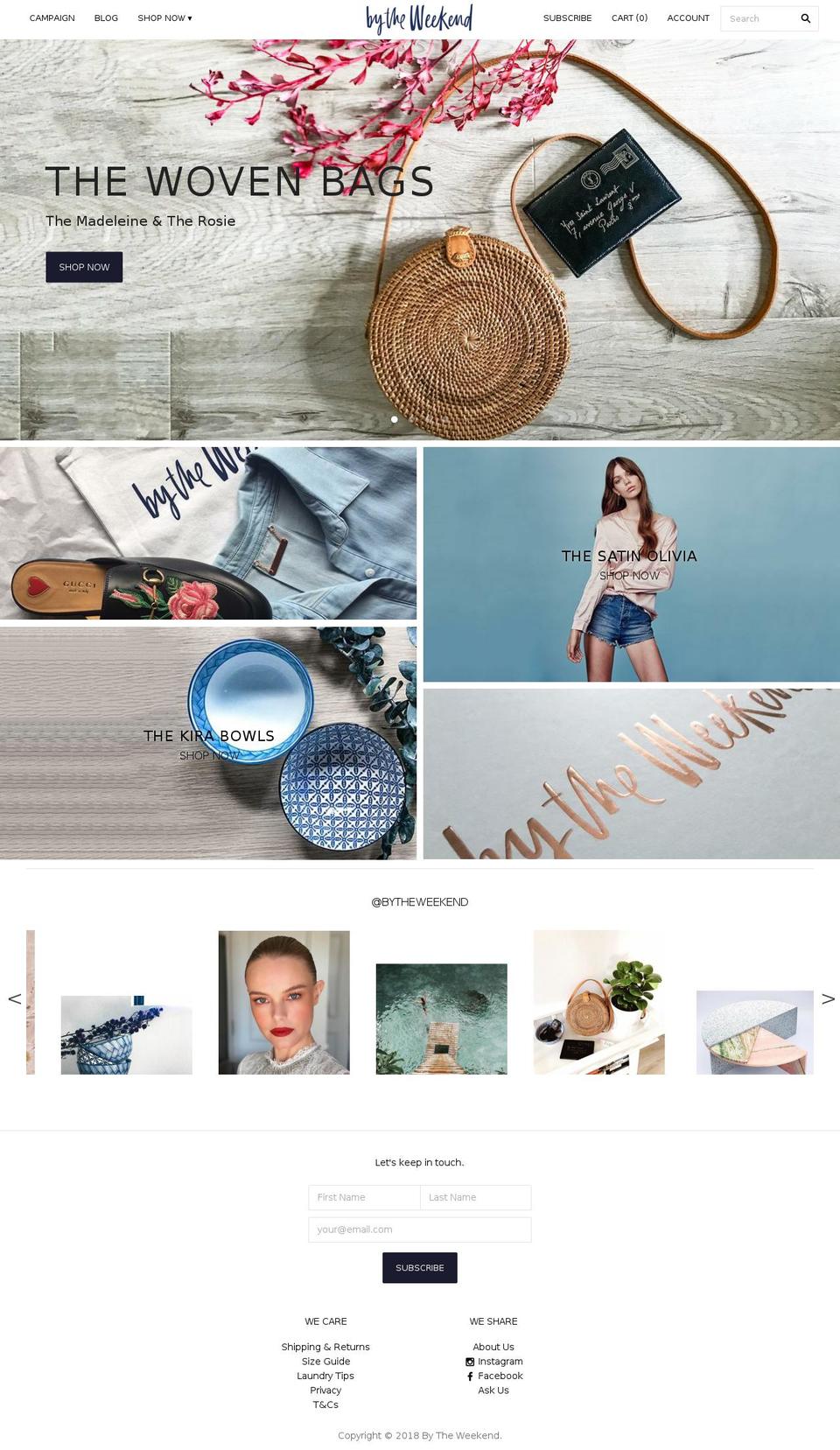 bytheweekend.com.au shopify website screenshot