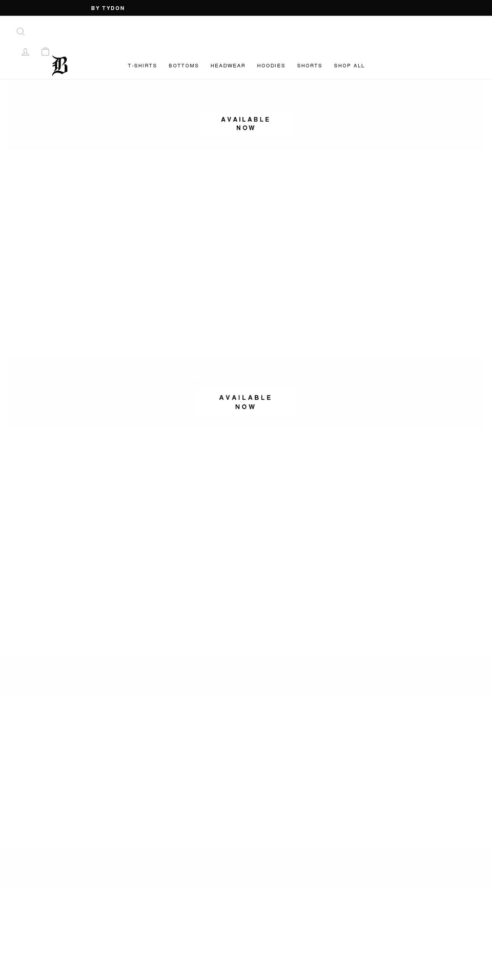 bytydon.com shopify website screenshot