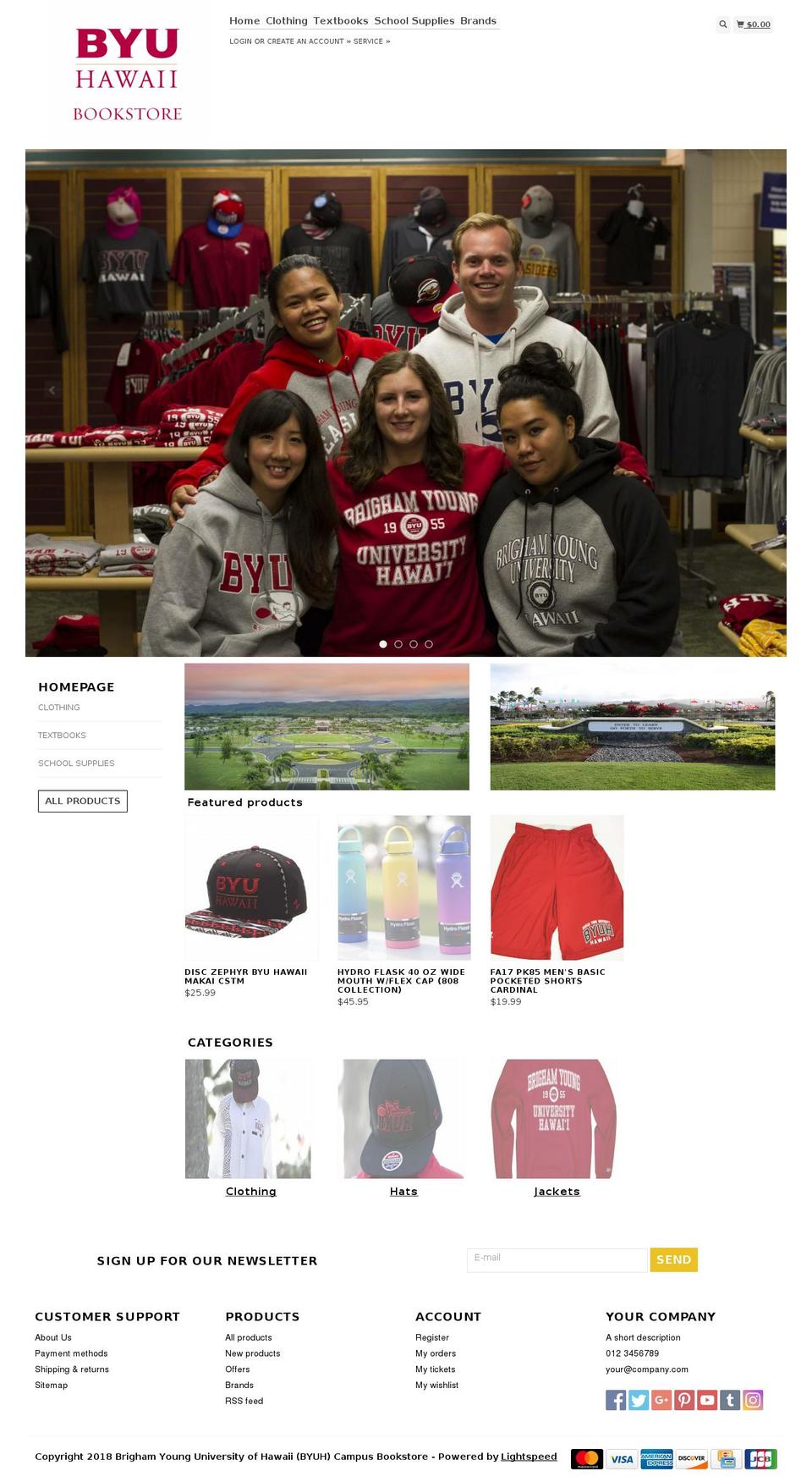 byuhbookstore.net shopify website screenshot