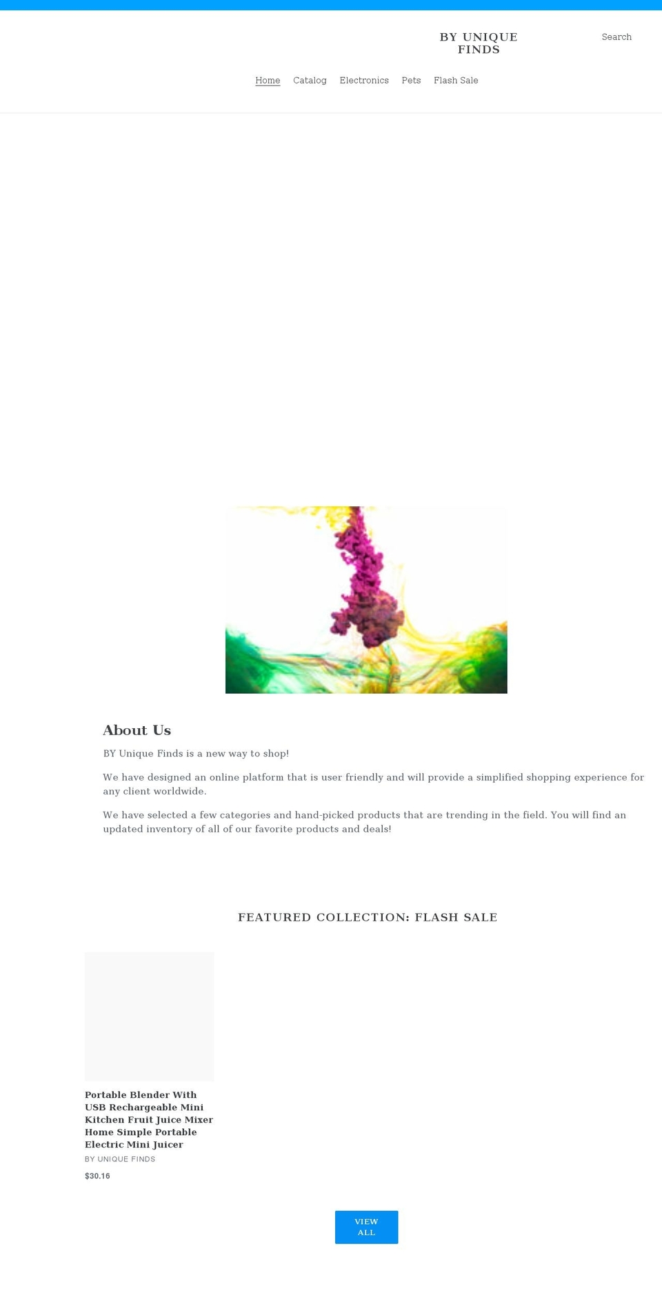 byuniquefinds.com shopify website screenshot