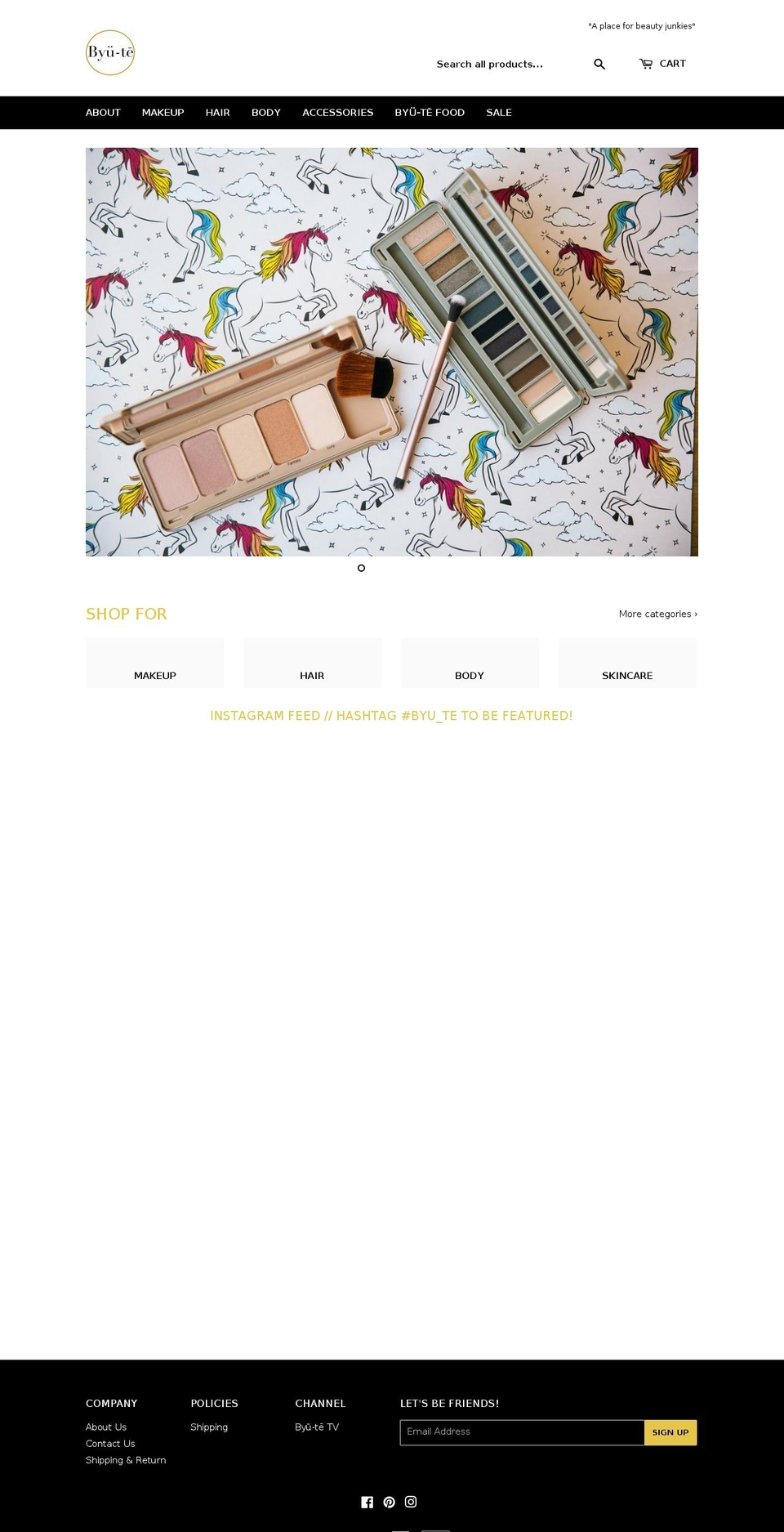byuteshop.com — Shopify storefront screenshot