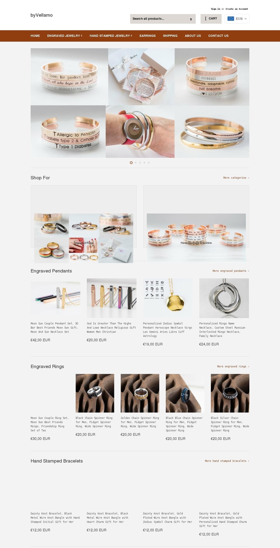 byvellamo.com shopify website screenshot