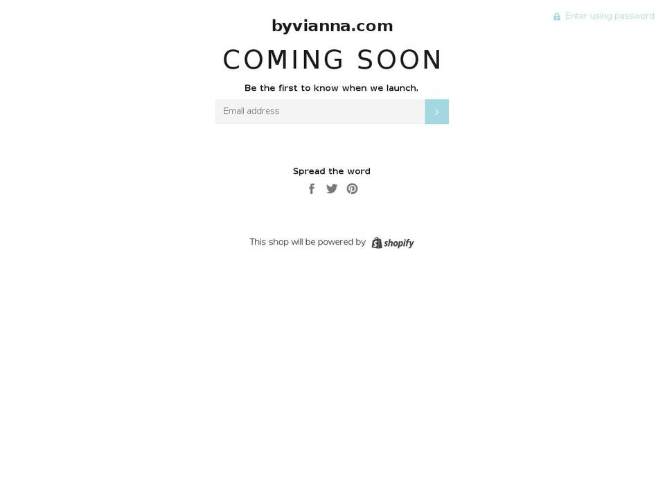 byvianna.com shopify website screenshot