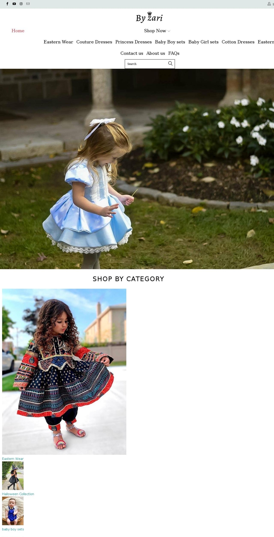 byzari.com shopify website screenshot