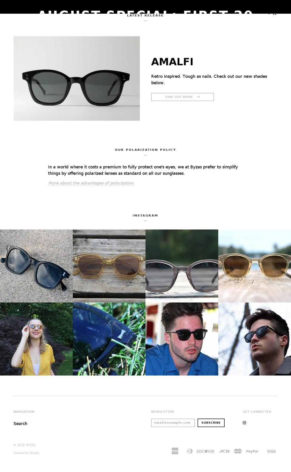 byzasusa.com — Shopify storefront screenshot