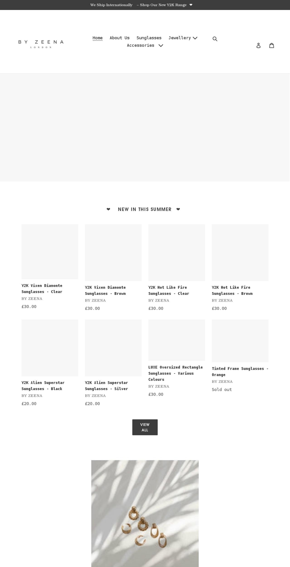 byzeena.com shopify website screenshot