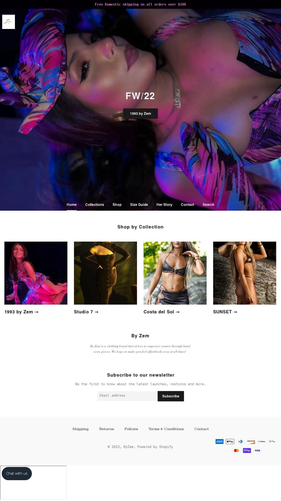 byzem.com shopify website screenshot