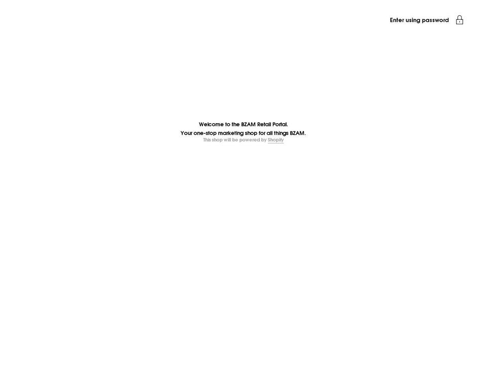 bzam-portal.com shopify website screenshot