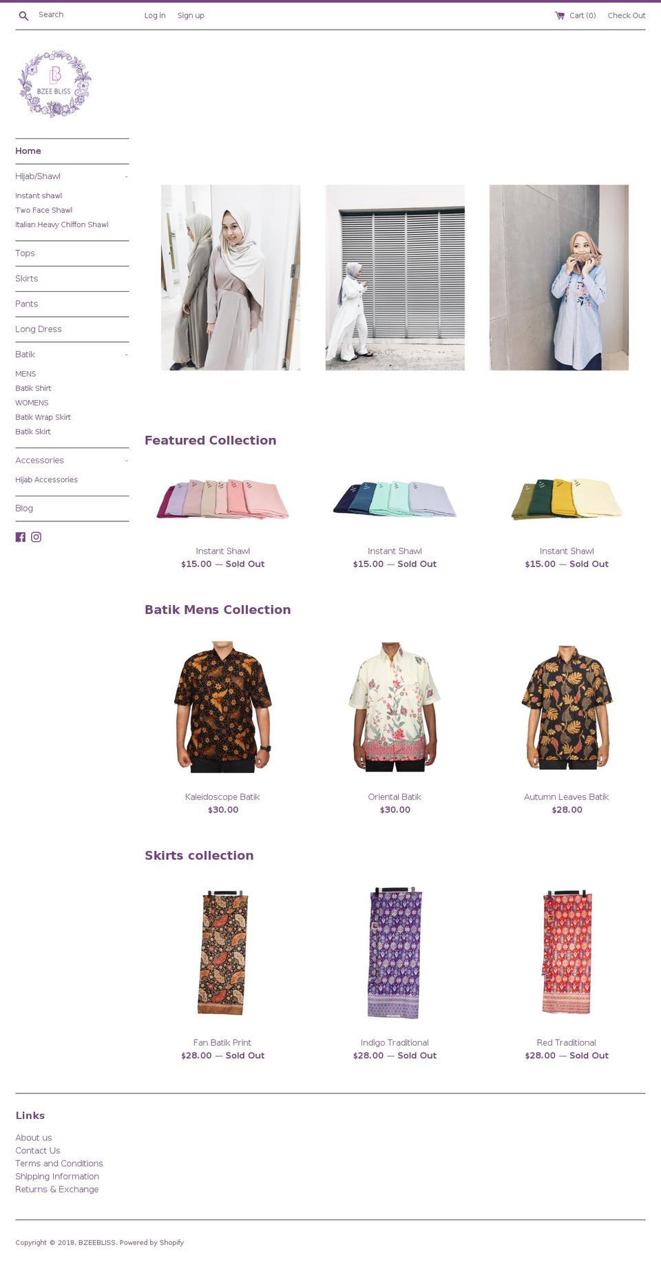 bzeebliss.com — Shopify storefront screenshot