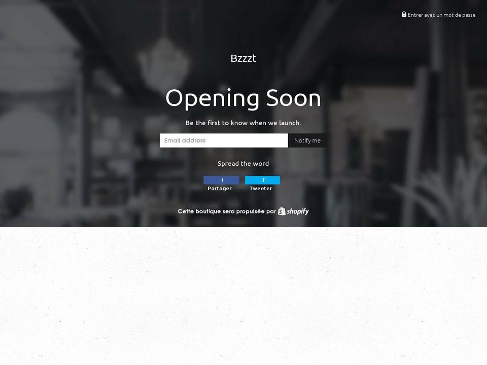 bzzztdesign.com — Shopify storefront screenshot