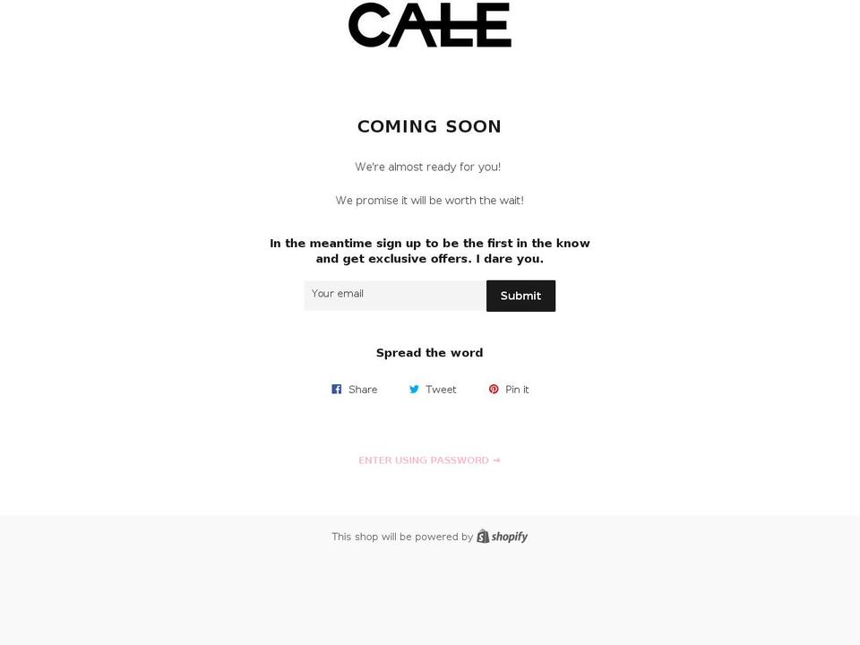 c-a-l-e.com shopify website screenshot