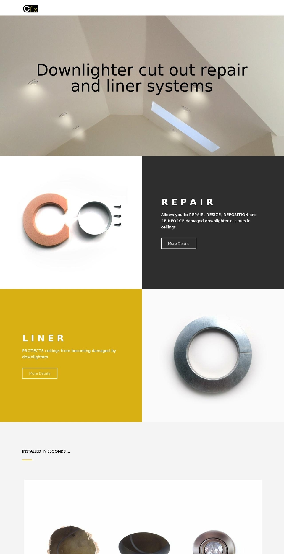 c-fix-downlighter.com shopify website screenshot
