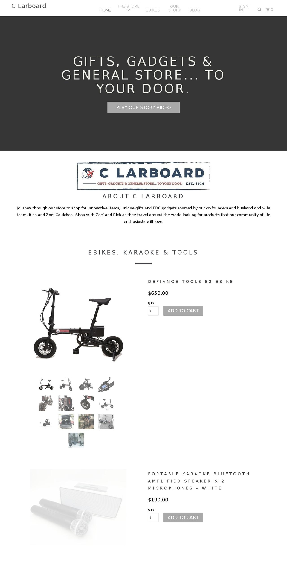 c-larboard.com — Shopify storefront screenshot