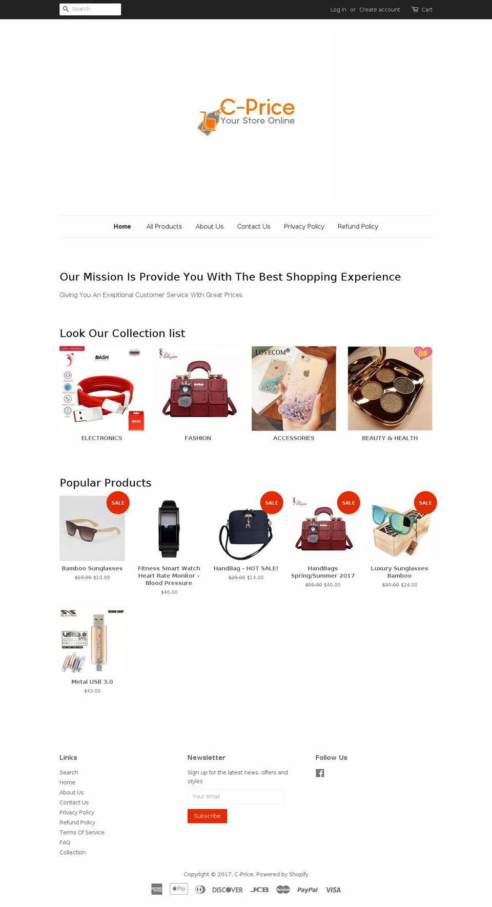 c-price.com shopify website screenshot