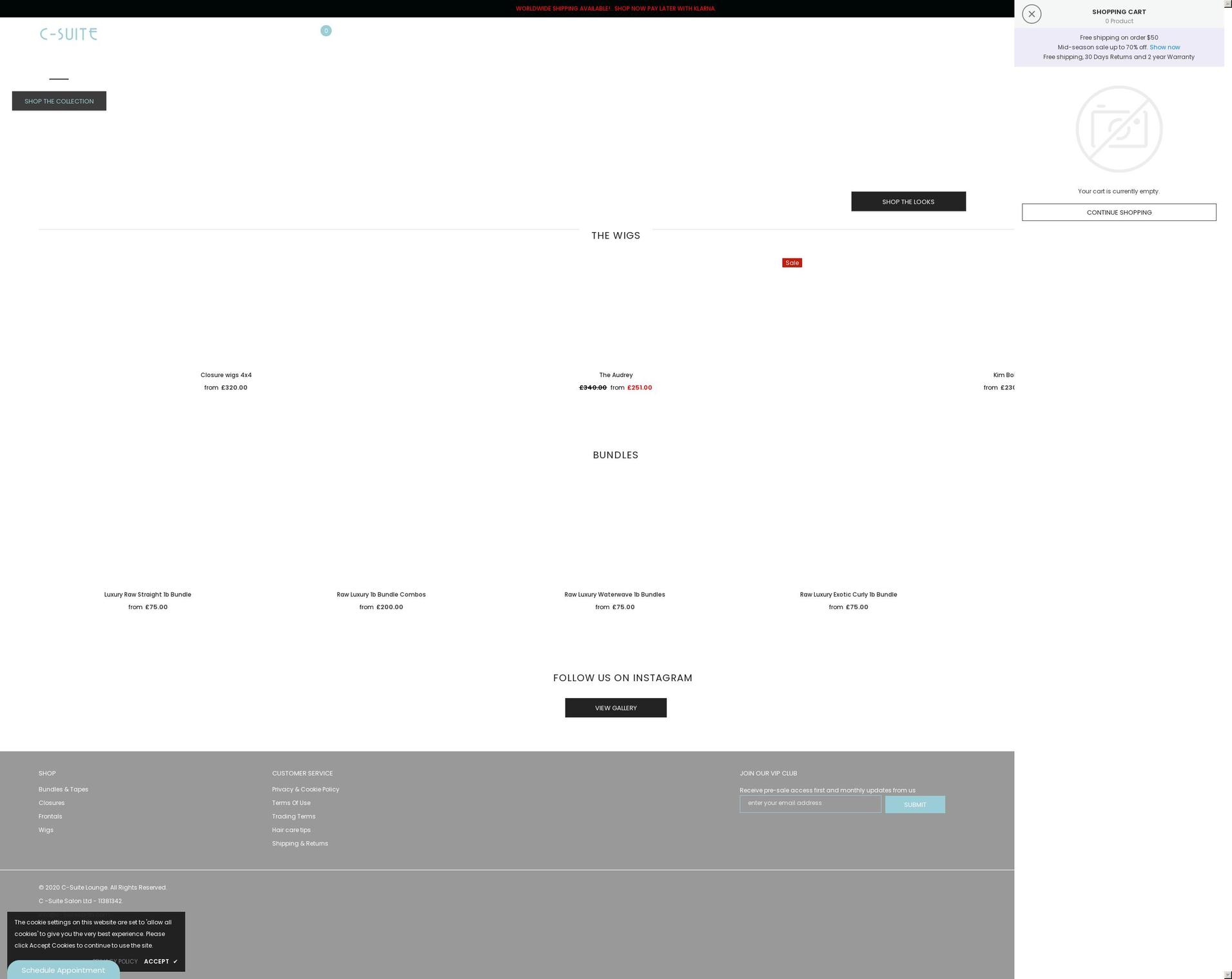 c-suitelounge.com shopify website screenshot