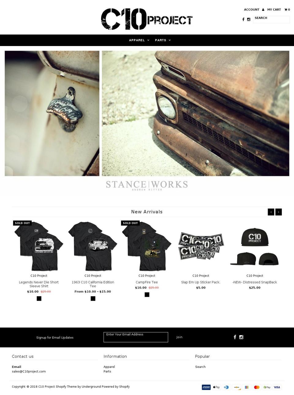 c10project.com — Shopify storefront screenshot