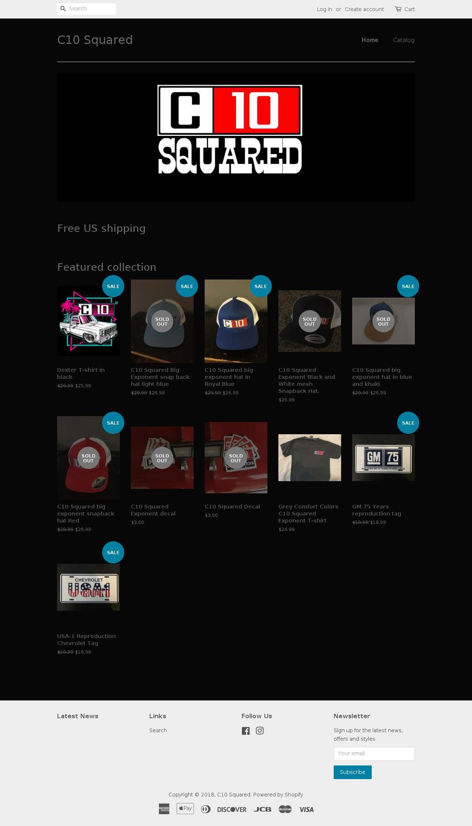 c10squared.com — Shopify storefront screenshot