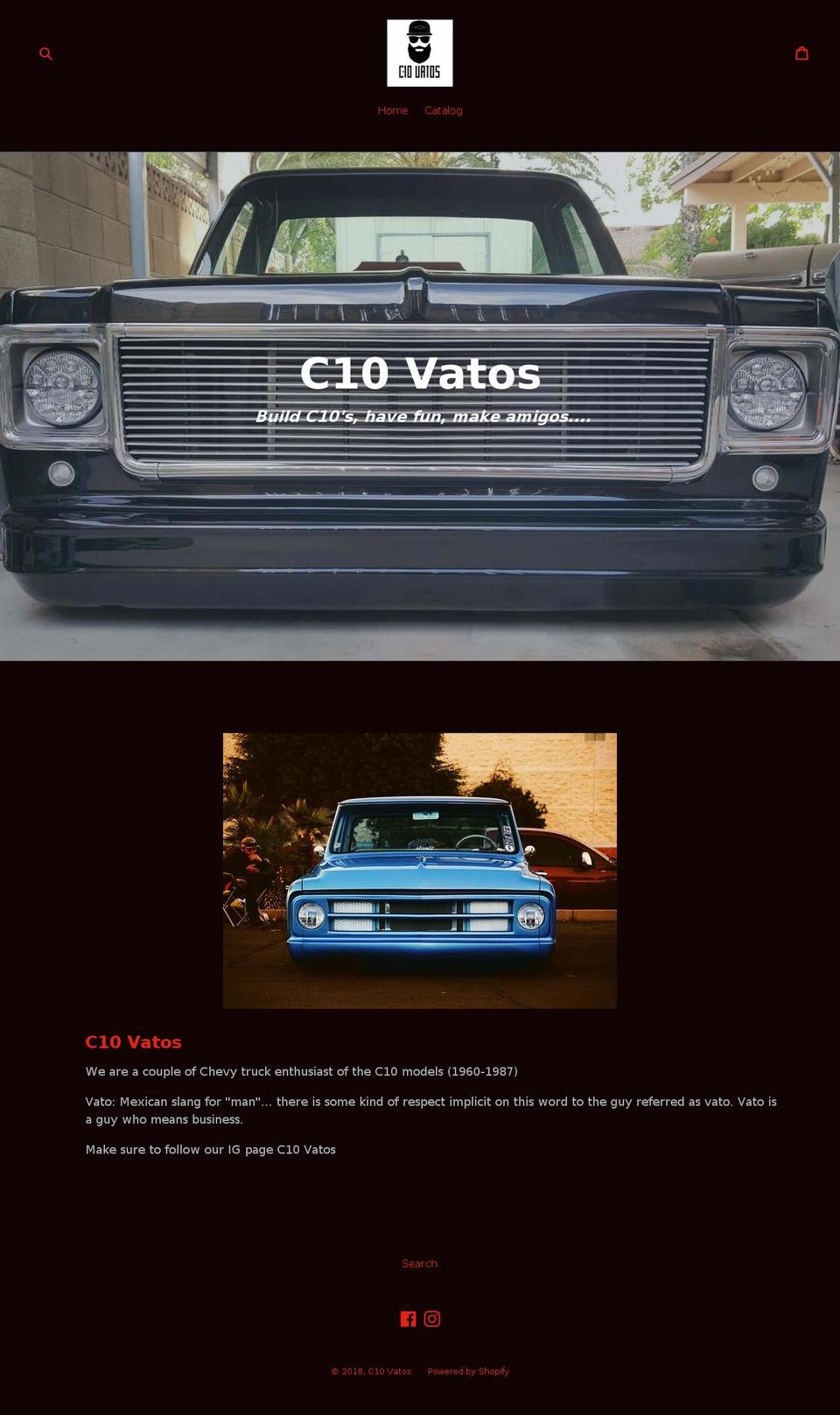 c10vatos.com shopify website screenshot