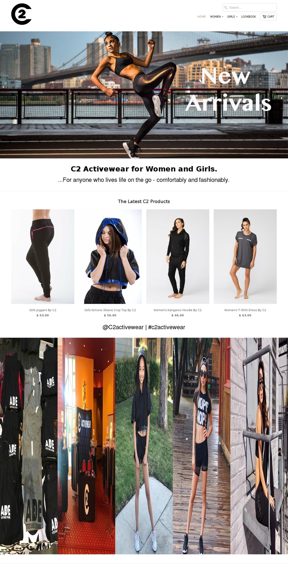 c2activewear.com — Shopify storefront screenshot