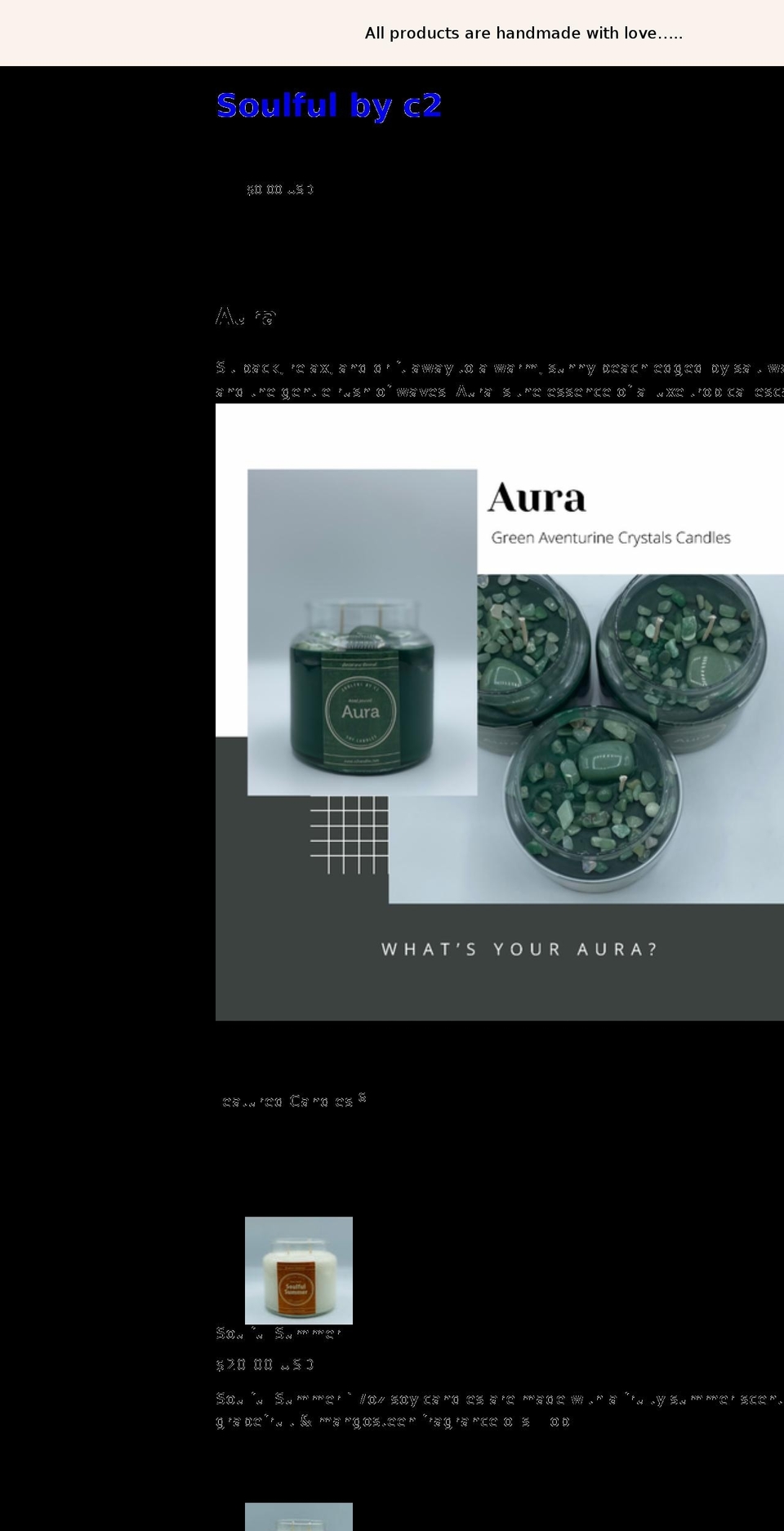 c2candles.com — Shopify storefront screenshot