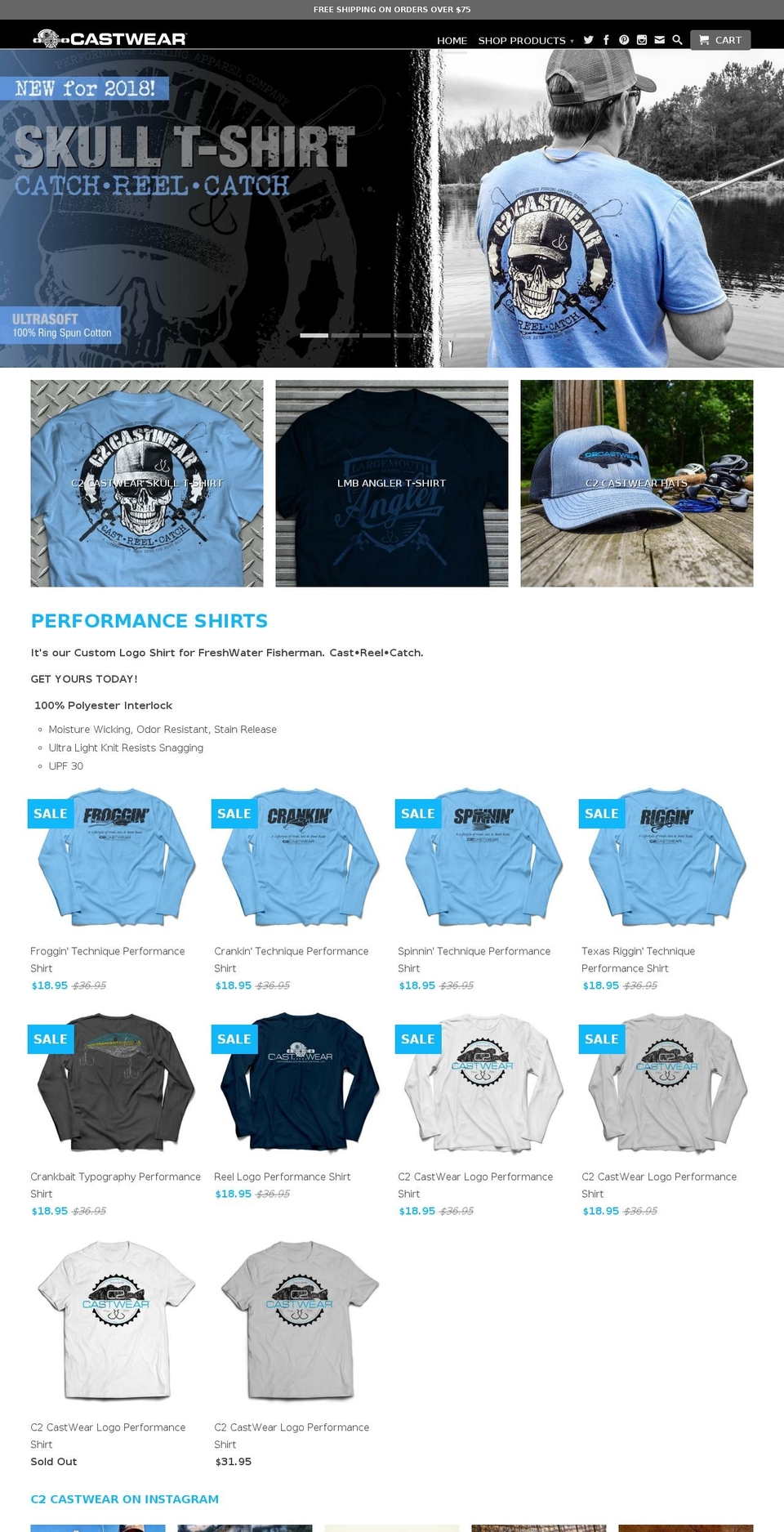 c2castwear.com shopify website screenshot